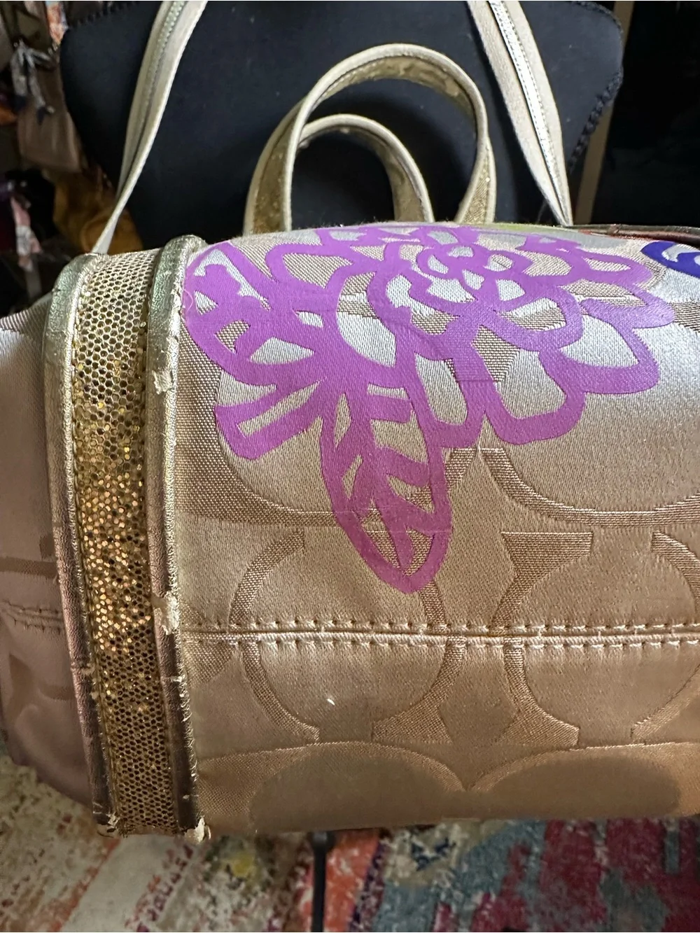 Coach Poppy Daisy Appliqué Signature Tote - Picture 12 of 16